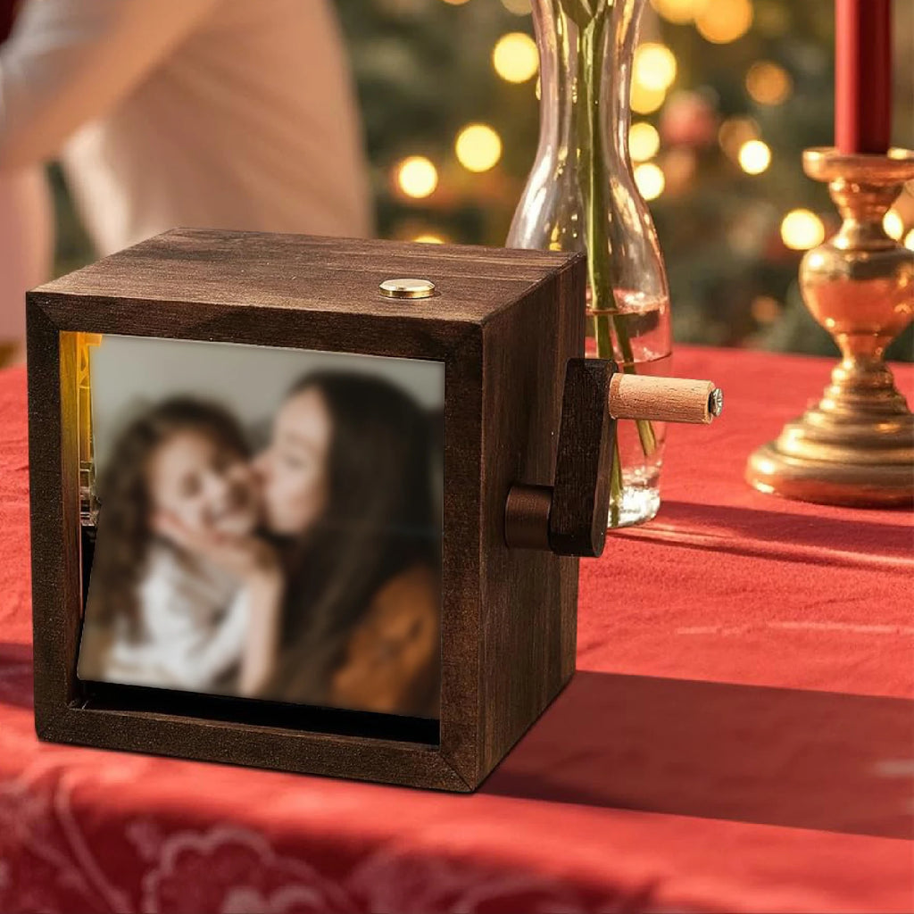 Hand-Cranked Photo Flipbook Display Box